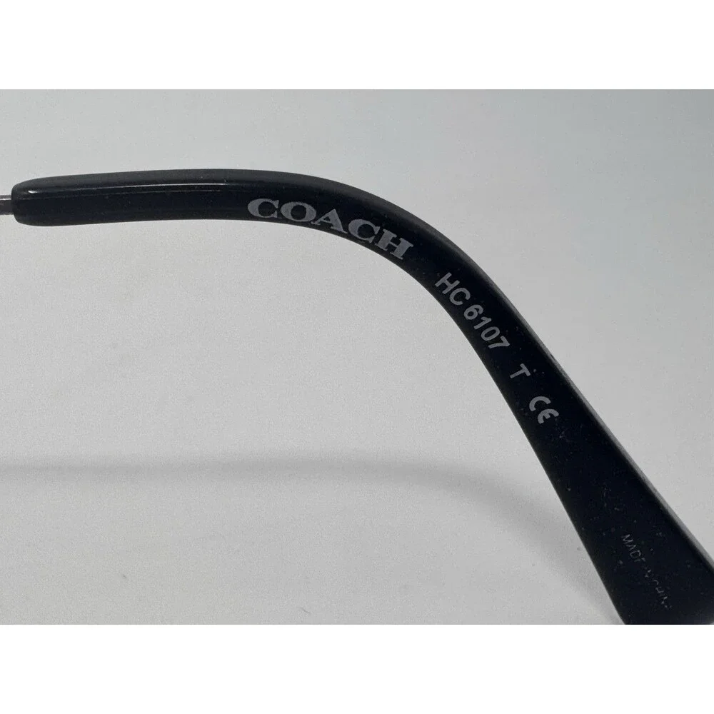 Coach Eyeglass Frames HC6107 52-17-140 Black Amber Glitter Gradient 5475